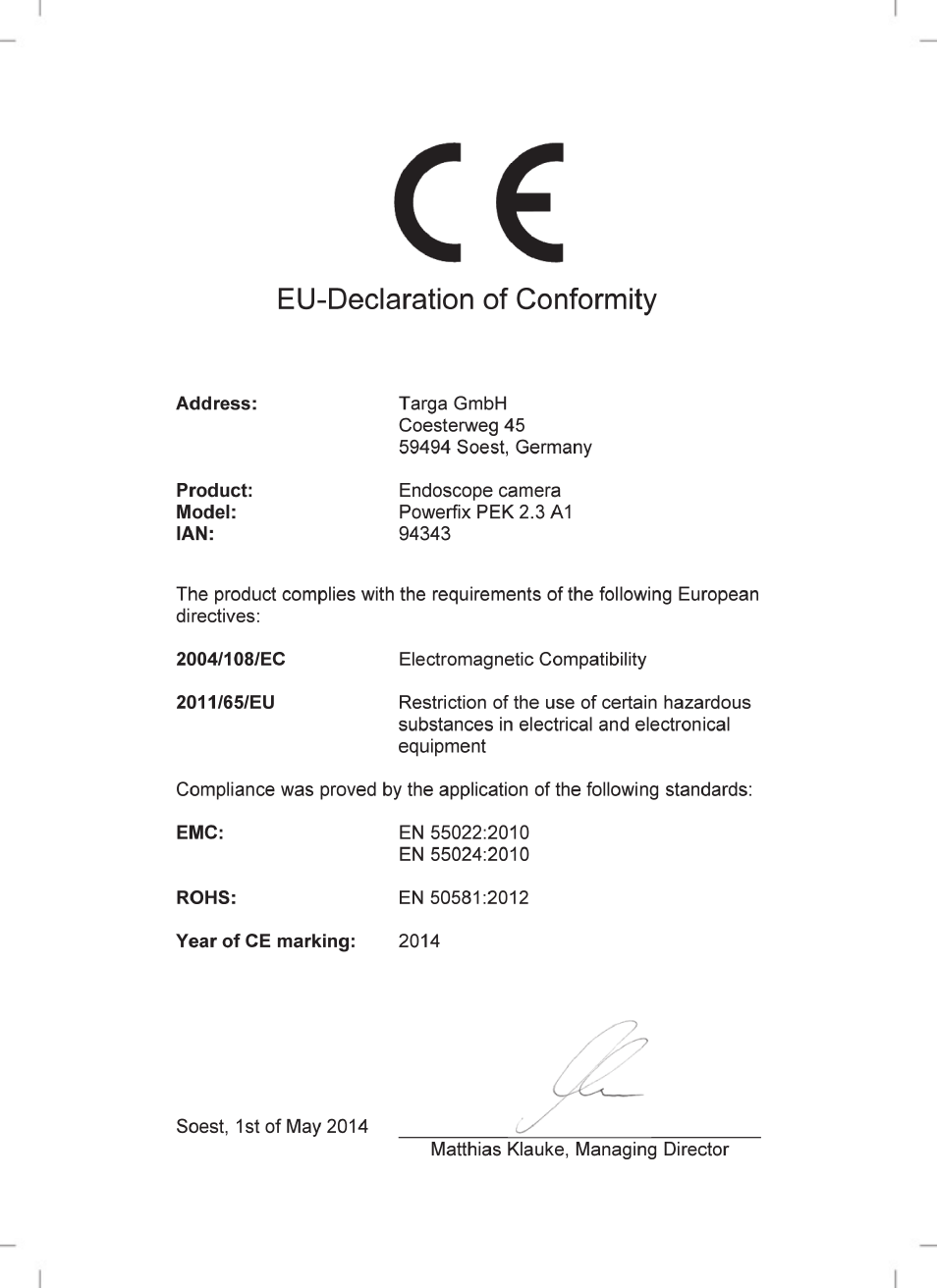 Silvercrest PEK 2.3 A1 User Manual | Page 58 / 58