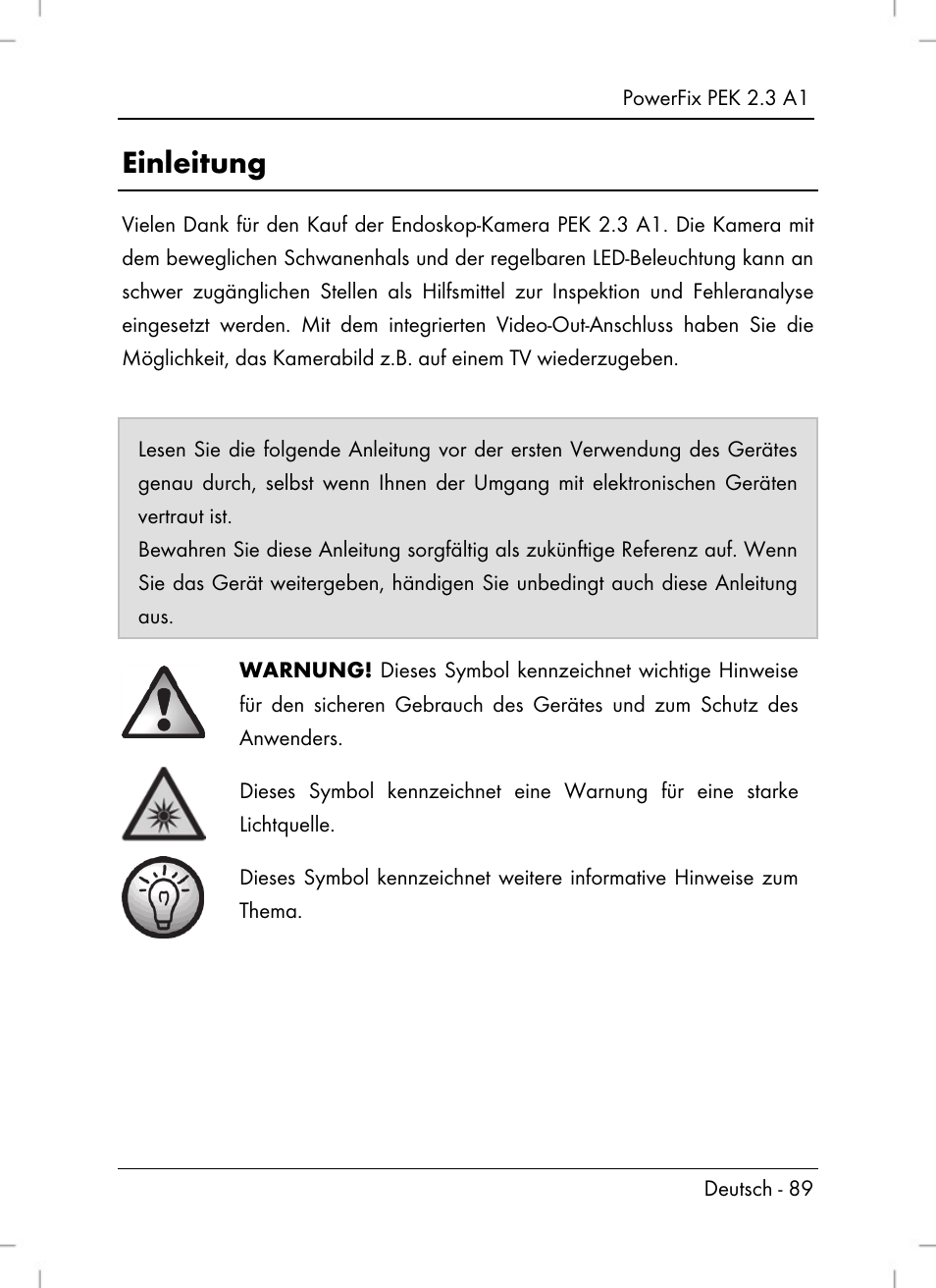 Einleitung | Silvercrest PEK 2.3 A1 User Manual | Page 91 / 108