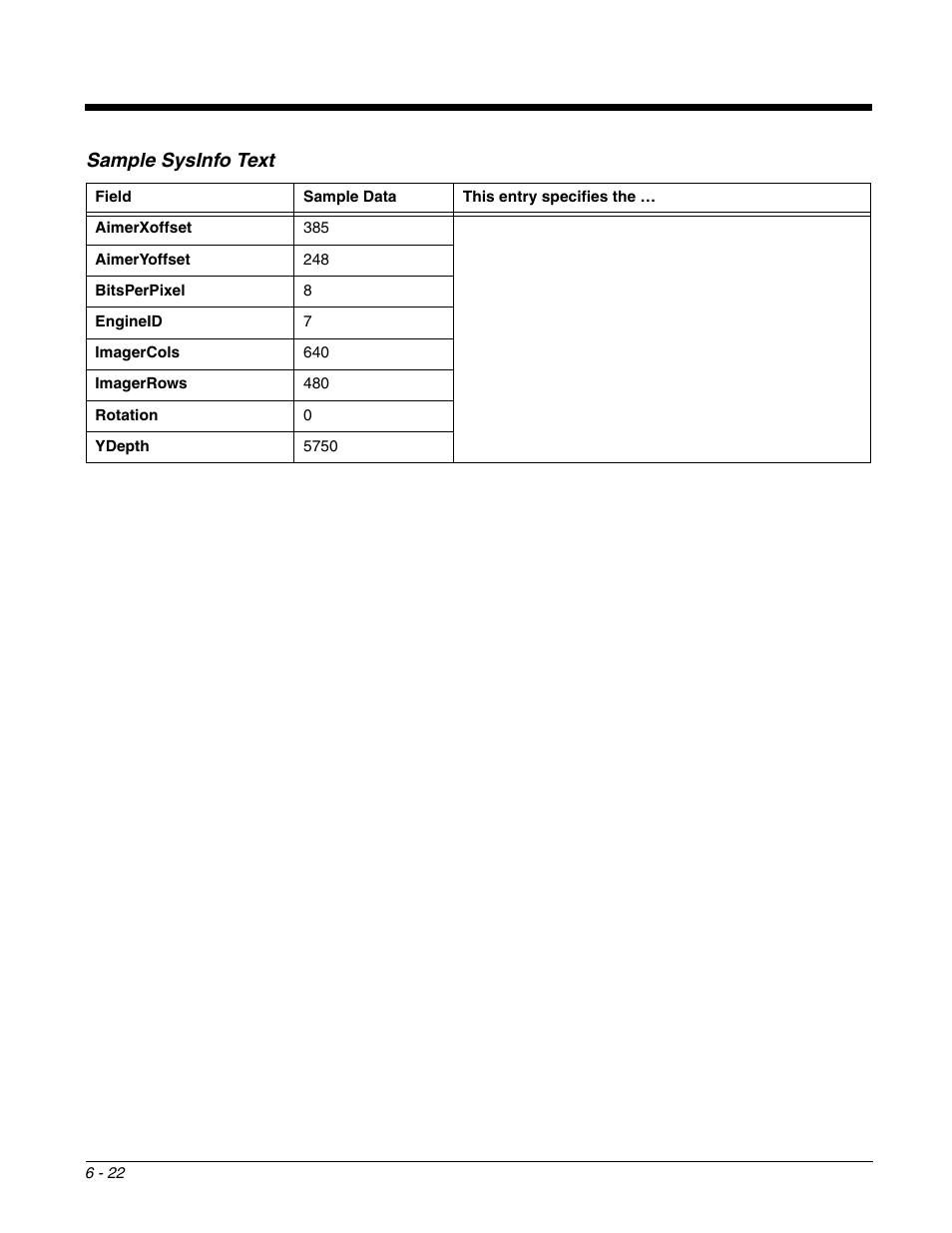 Sample sysinfo text | Dolphin Peripherals 6100 User Manual | Page 126 / 176