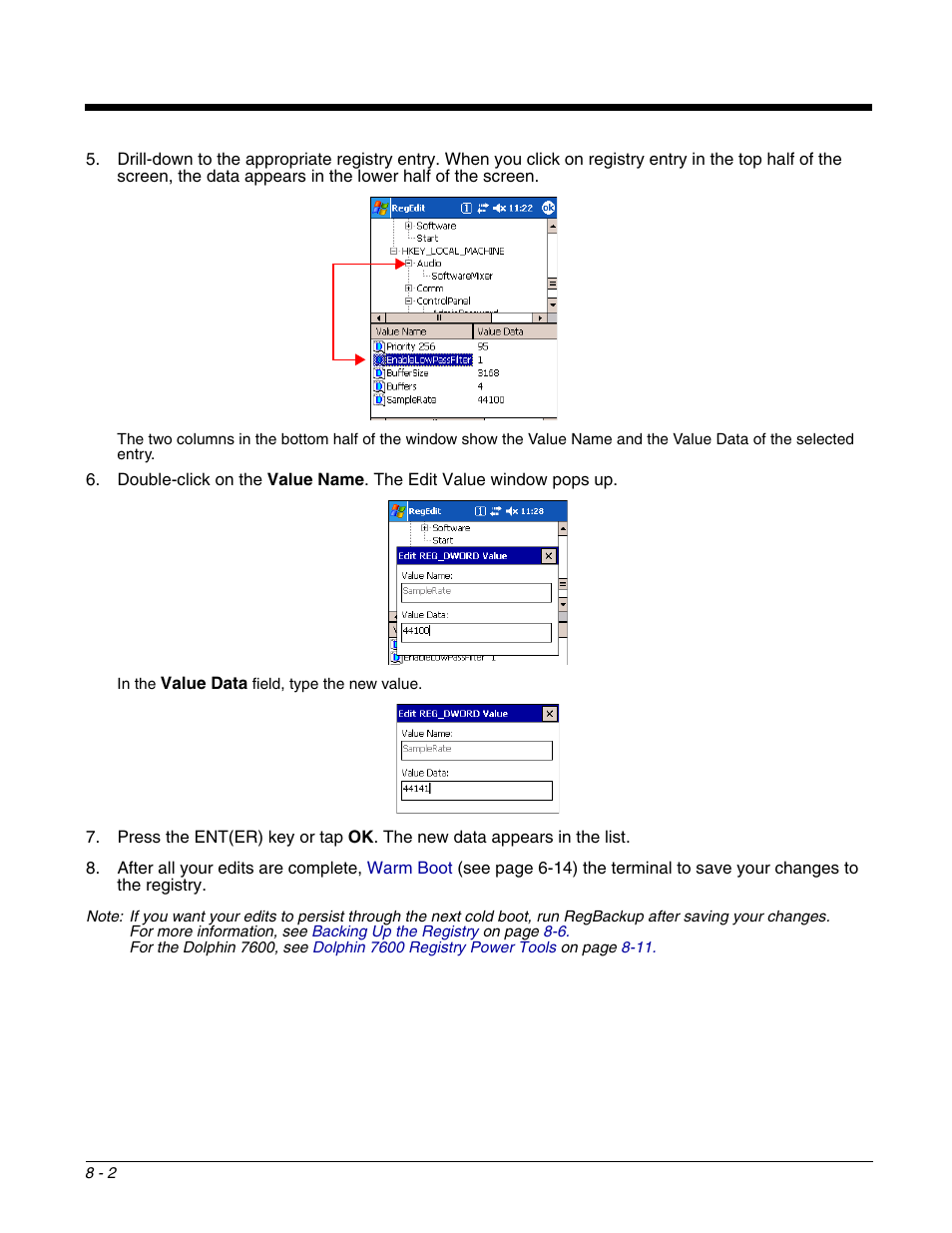 Dolphin Peripherals 6100 User Manual | Page 132 / 176