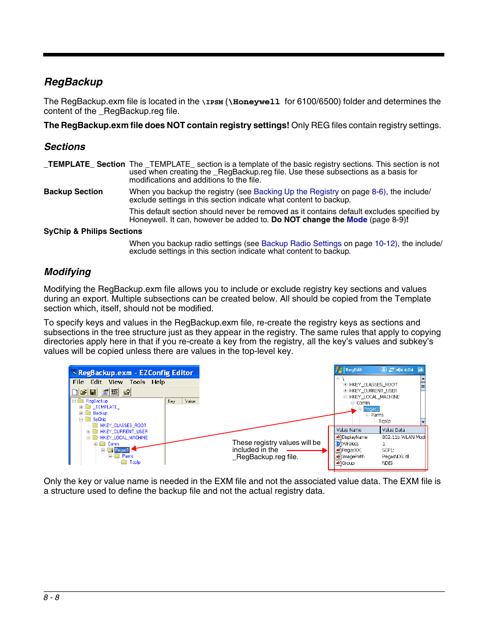 Regbackup, Regbackup -8 | Dolphin Peripherals 6100 User Manual | Page 138 / 176