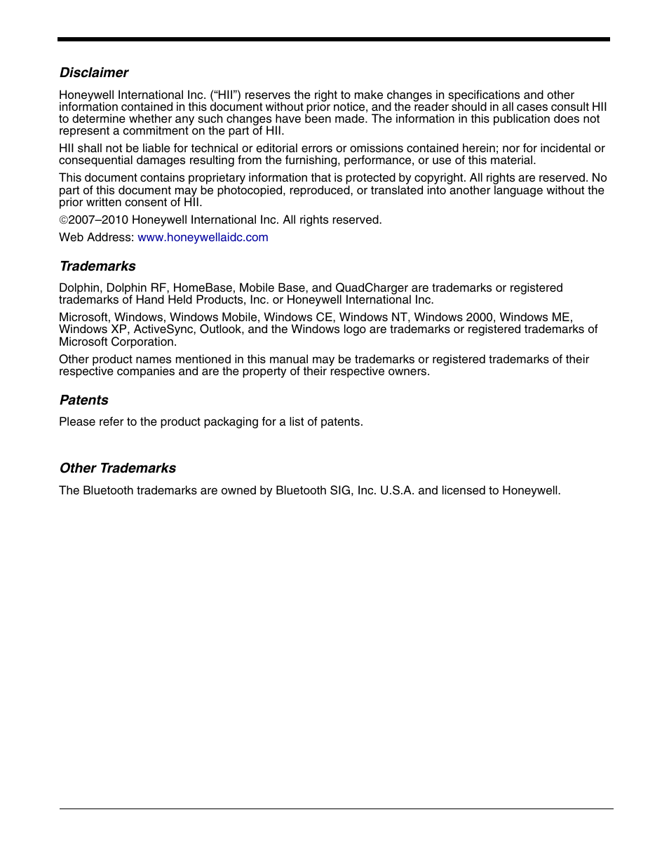 Dolphin Peripherals 6100 User Manual | Page 2 / 176