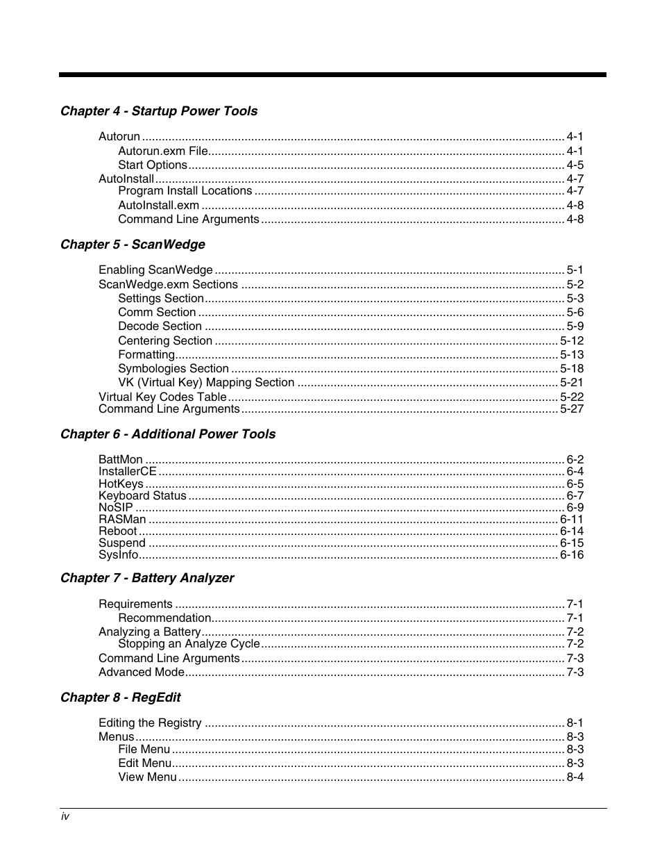 Dolphin Peripherals 6100 User Manual | Page 4 / 176