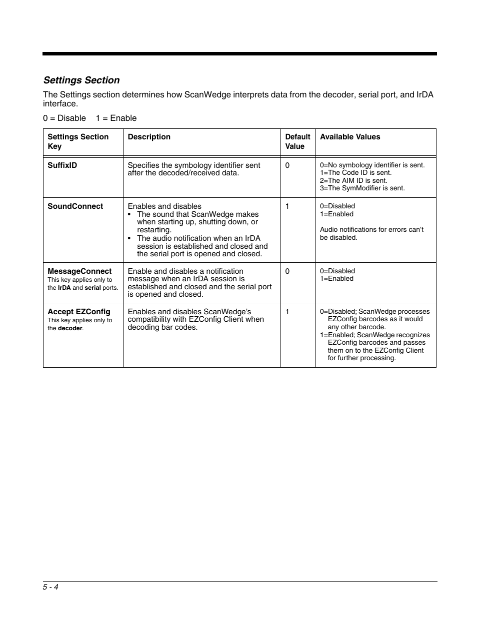 Accept ezconfig | Dolphin Peripherals 6100 User Manual | Page 80 / 176