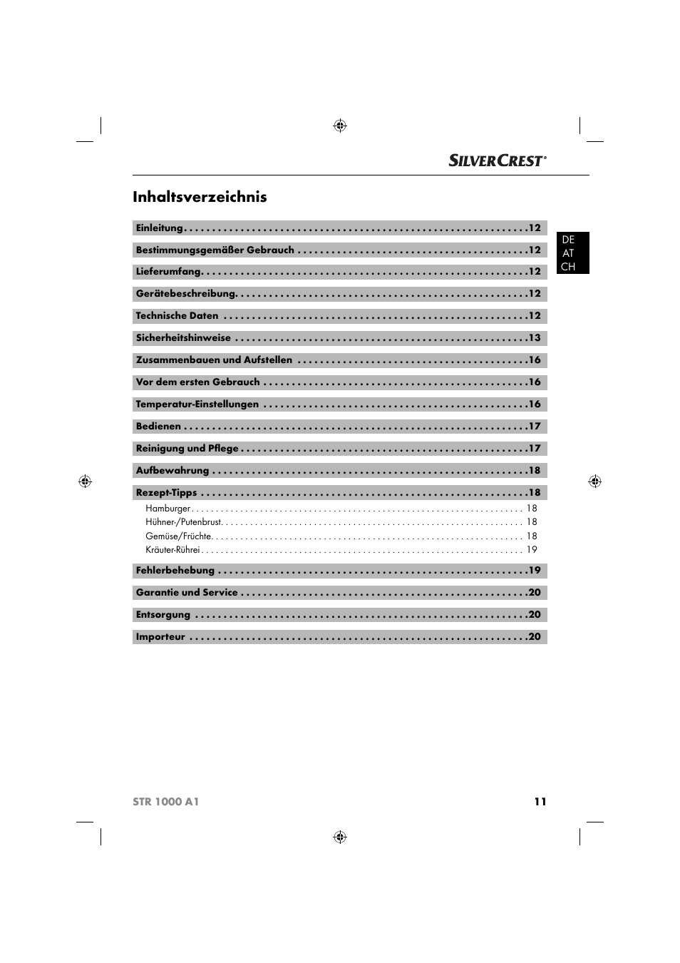 Silvercrest STR 1000 A1 User Manual | Page 14 / 34