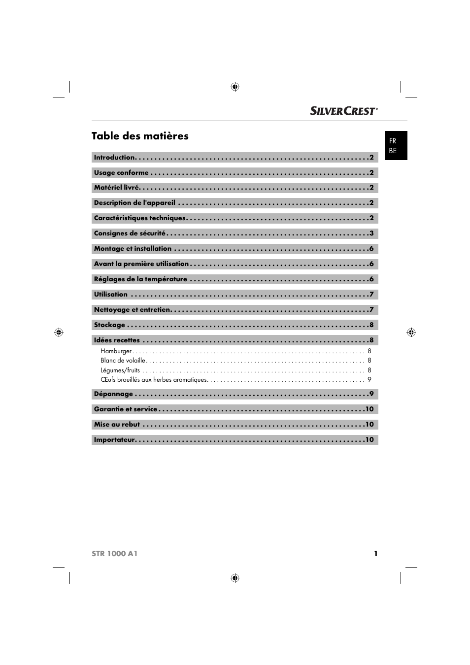 Silvercrest STR 1000 A1 User Manual | Page 4 / 34