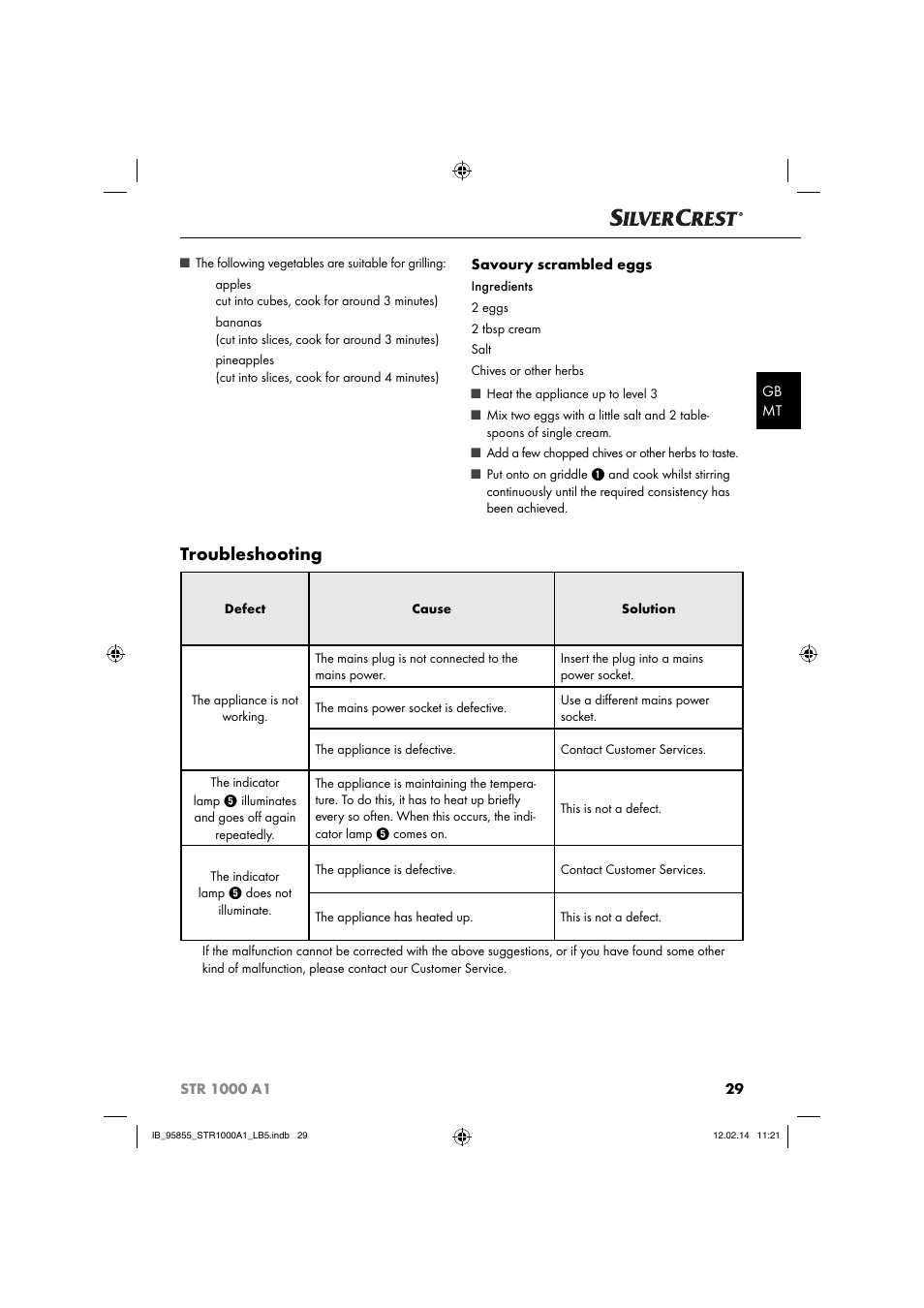 Troubleshooting | Silvercrest STR 1000 A1 User Manual | Page 32 / 44