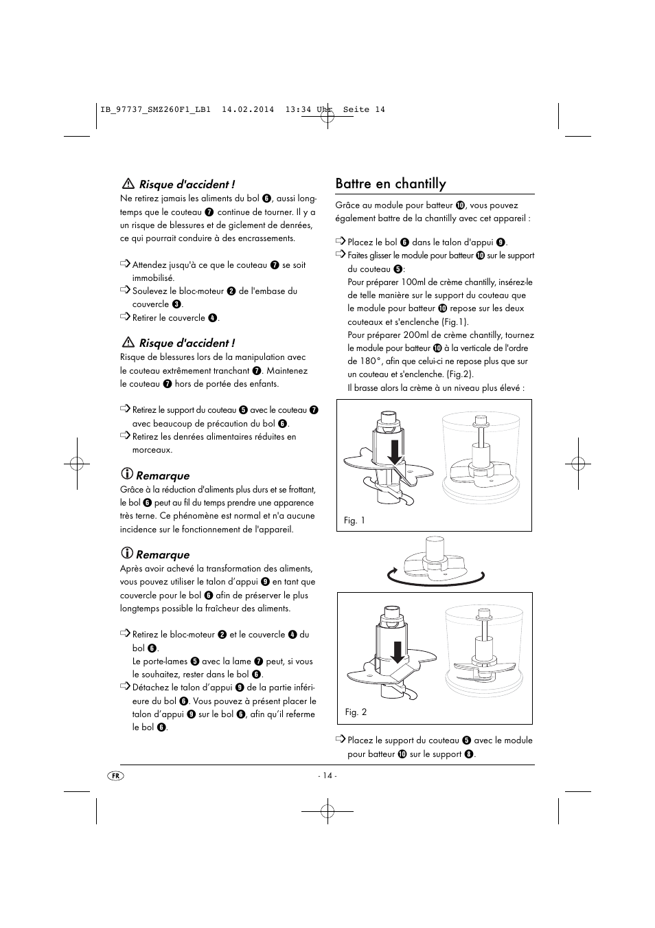 Battre en chantilly | Silvercrest SMZ 260 F1 User Manual | Page 17 / 44