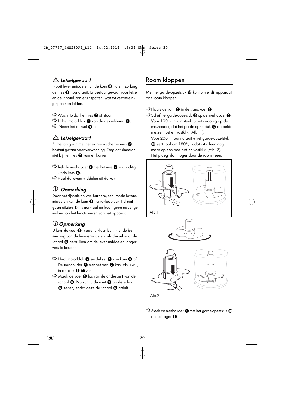 Room kloppen | Silvercrest SMZ 260 F1 User Manual | Page 33 / 44