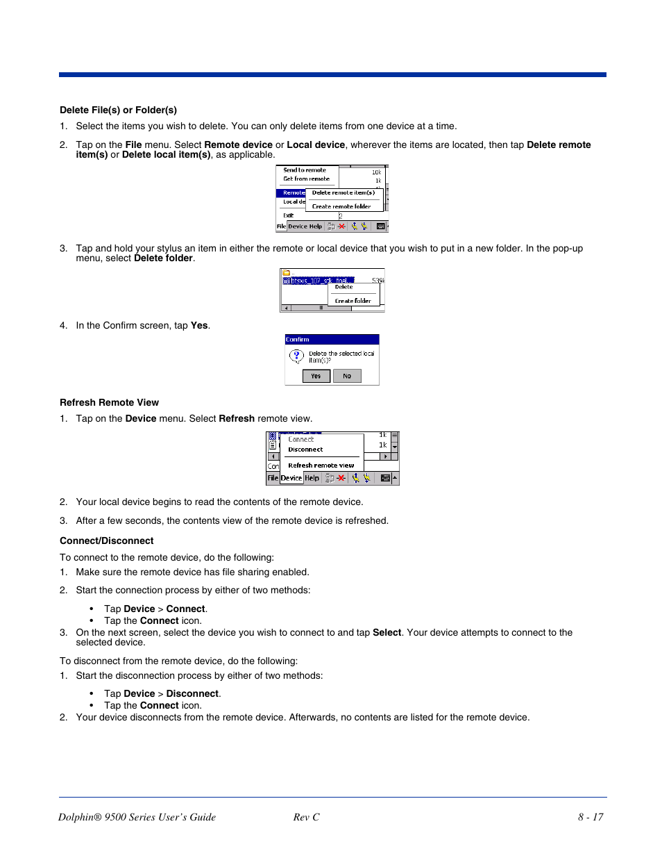 Dolphin Peripherals 9500 User Manual | Page 153 / 264