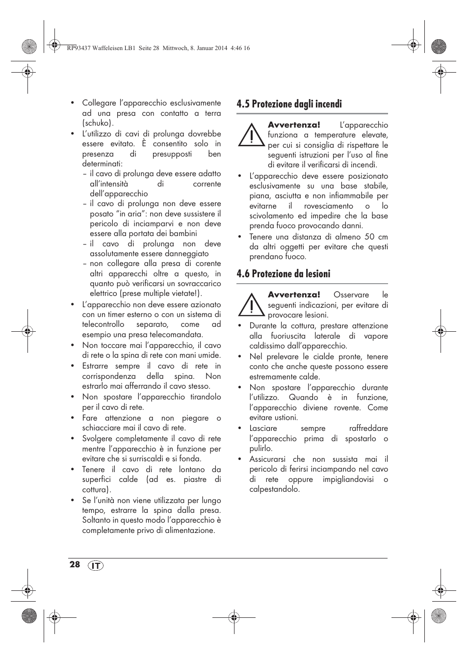 5 protezione dagli incendi, 6 protezione da lesioni | Silvercrest SWEK 800 A1 User Manual | Page 30 / 58