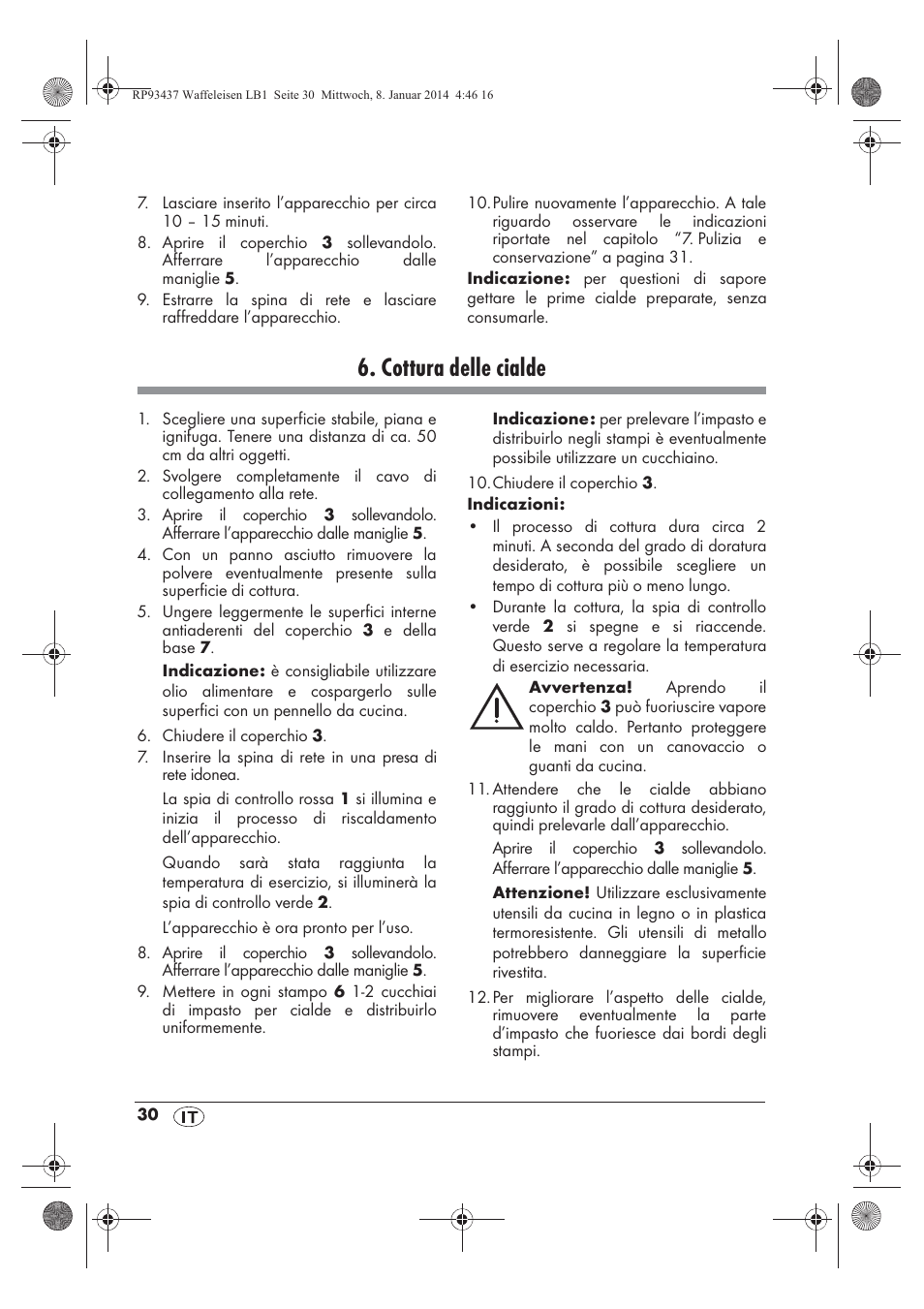 Cottura delle cialde | Silvercrest SWEK 800 A1 User Manual | Page 32 / 58