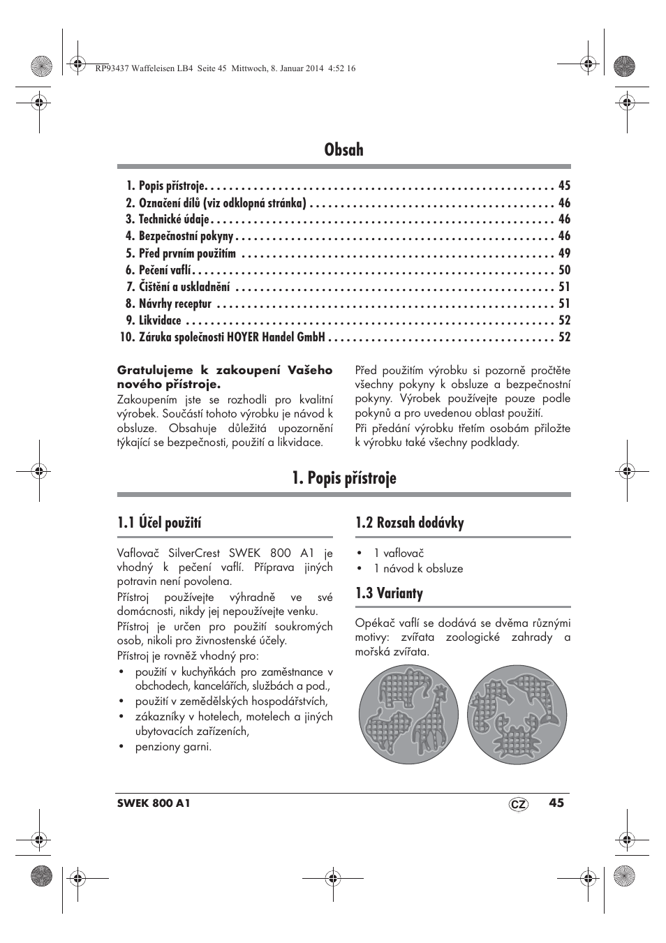 Silvercrest SWEK 800 A1 User Manual | Page 47 / 78