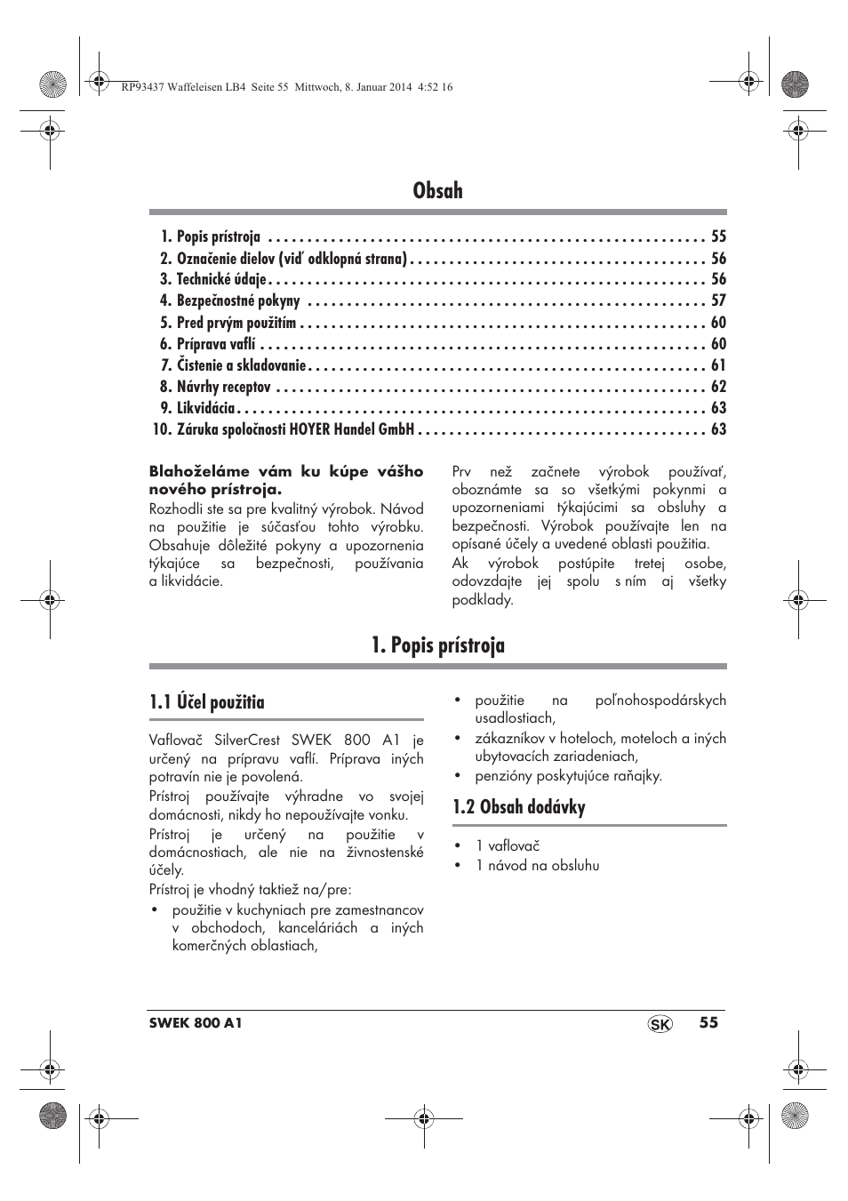 Silvercrest SWEK 800 A1 User Manual | Page 57 / 78