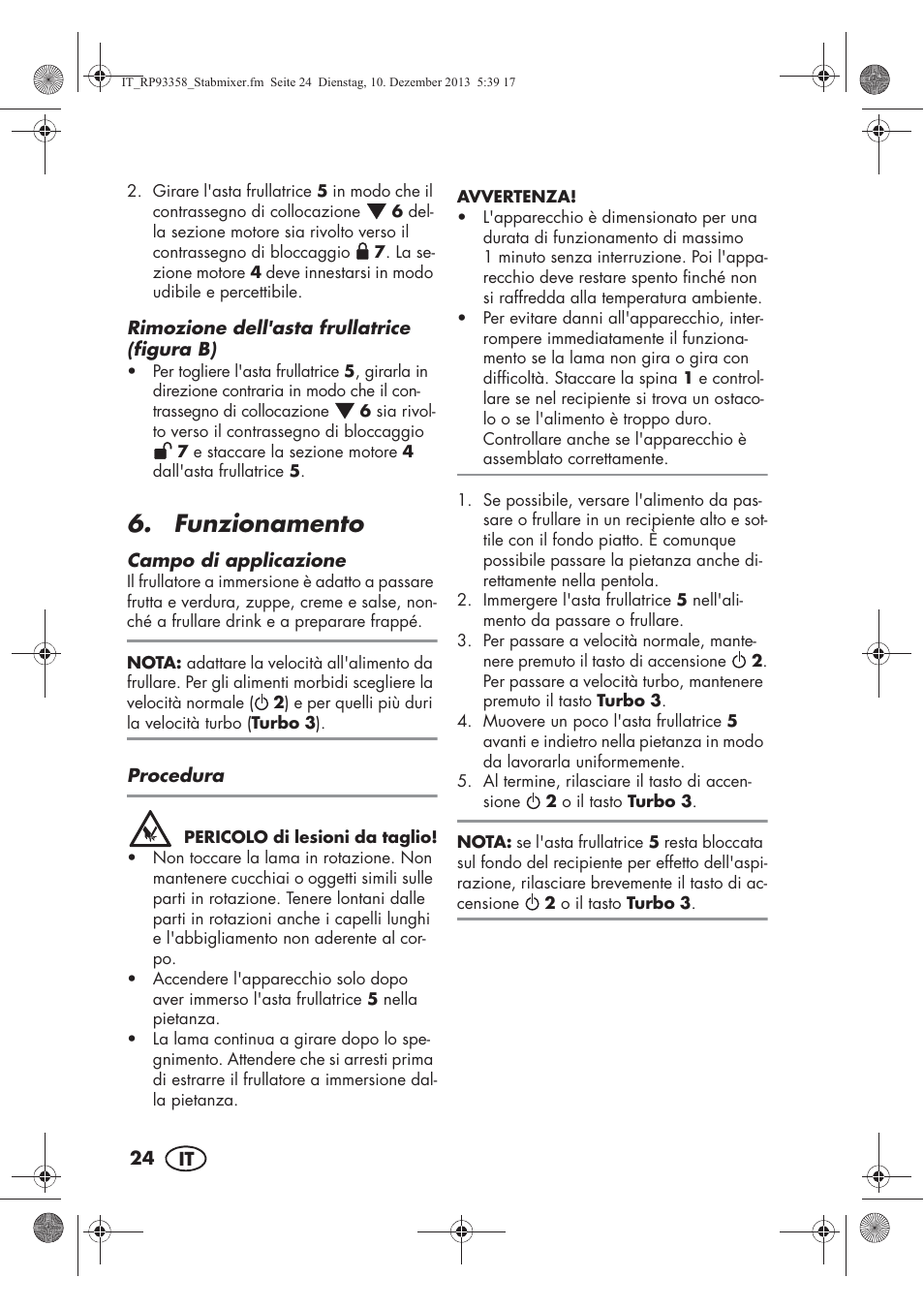 Funzionamento | Silvercrest SSM 300 A1 User Manual | Page 26 / 46