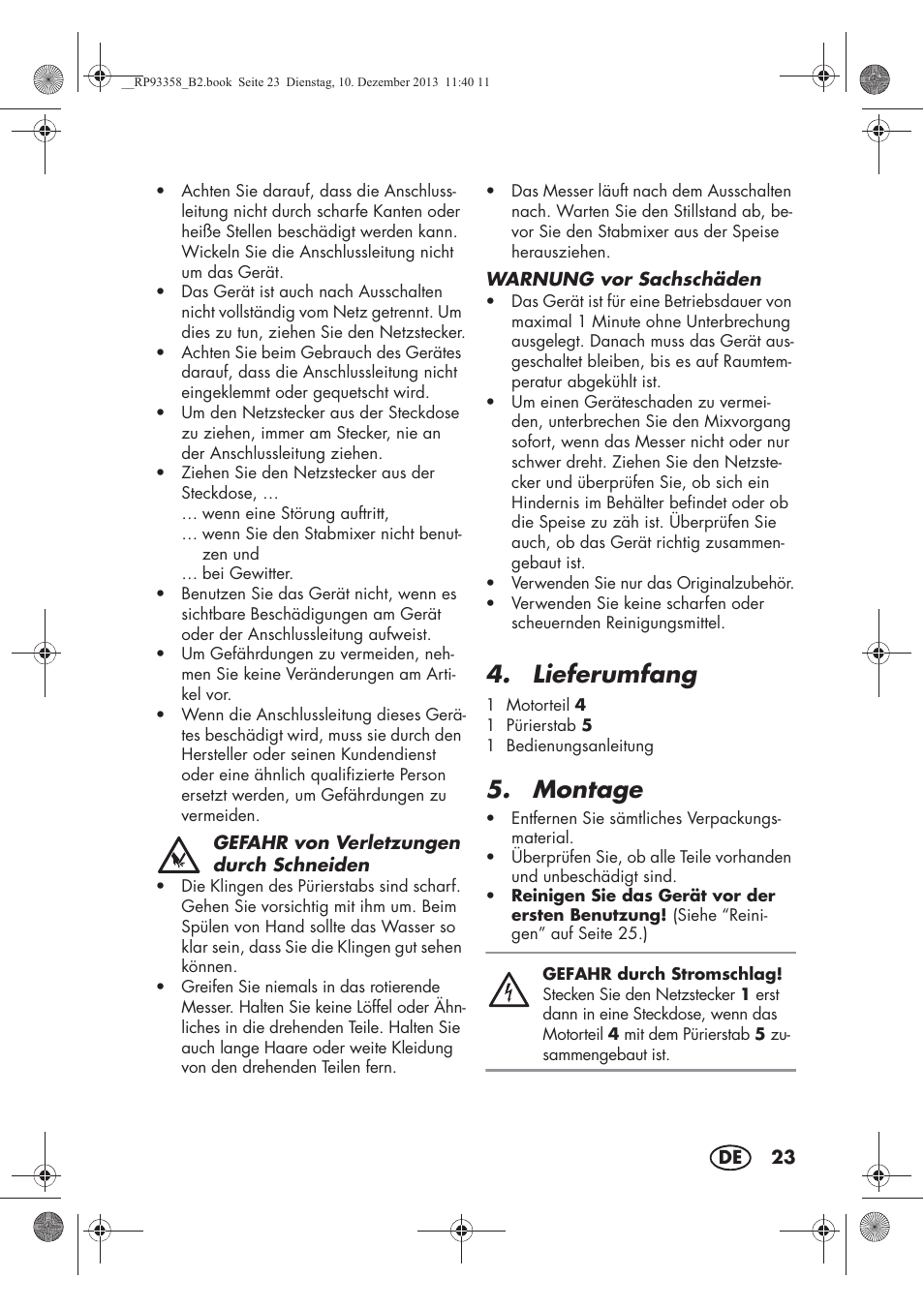 Lieferumfang, Montage | Silvercrest SSM 300 A1 User Manual | Page 25 / 38