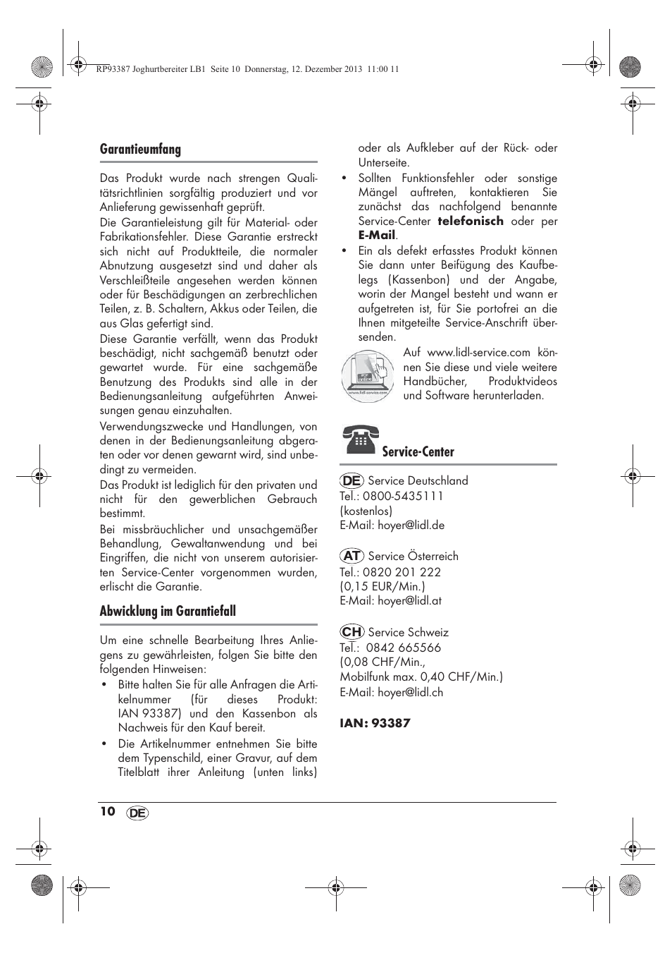 Garantieumfang, Abwicklung im garantiefall, Service-center | Silvercrest SJB 15 B1 User Manual | Page 12 / 50