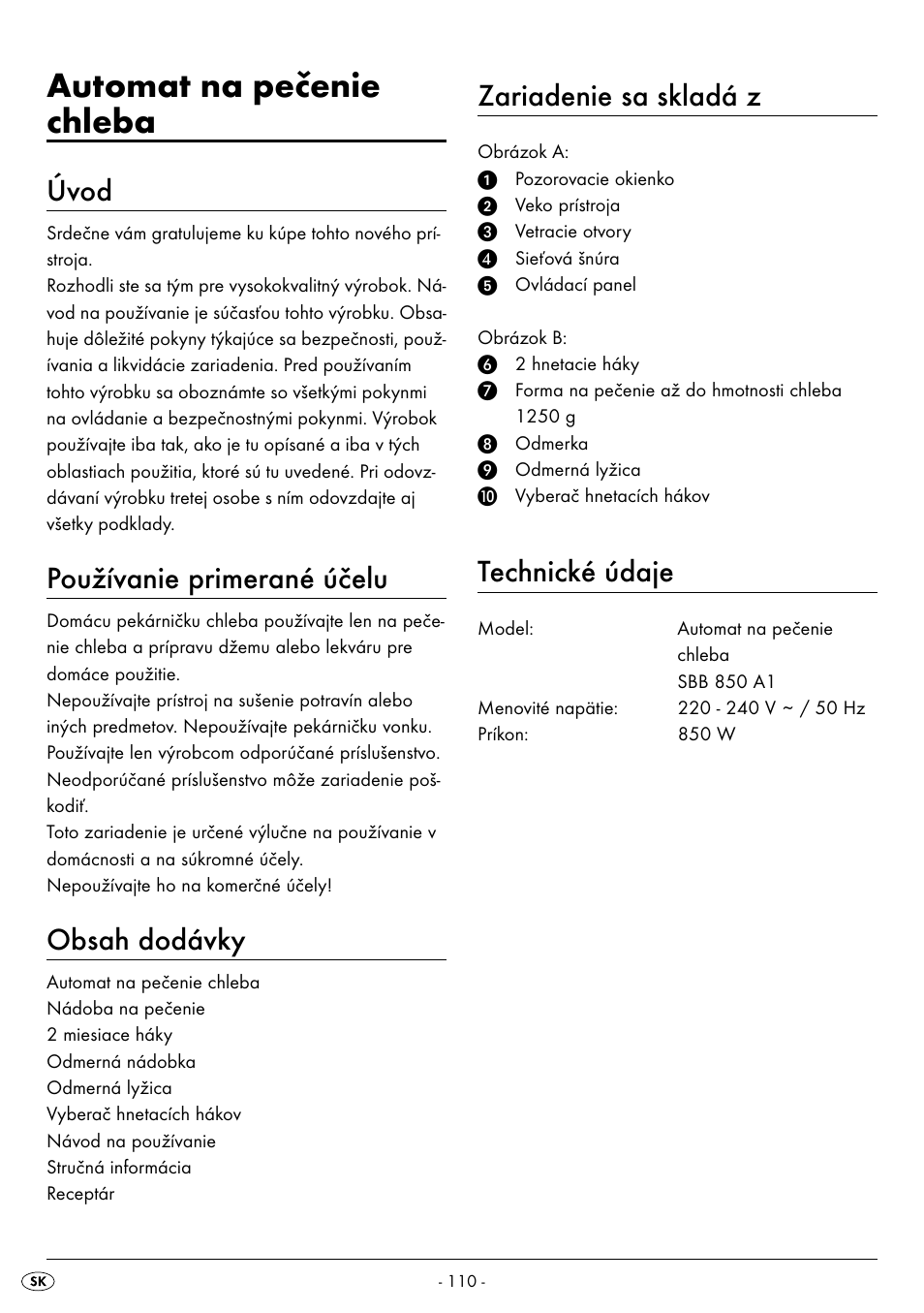 Silvercrest BREAD MAKER SBB 850 A1 User Manual | Page 113 / 160