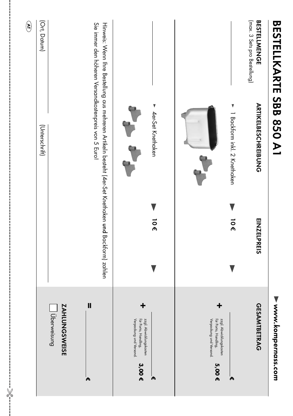 Bes tellkarte sbb 850 a1 | Silvercrest BREAD MAKER SBB 850 A1 User Manual | Page 156 / 160