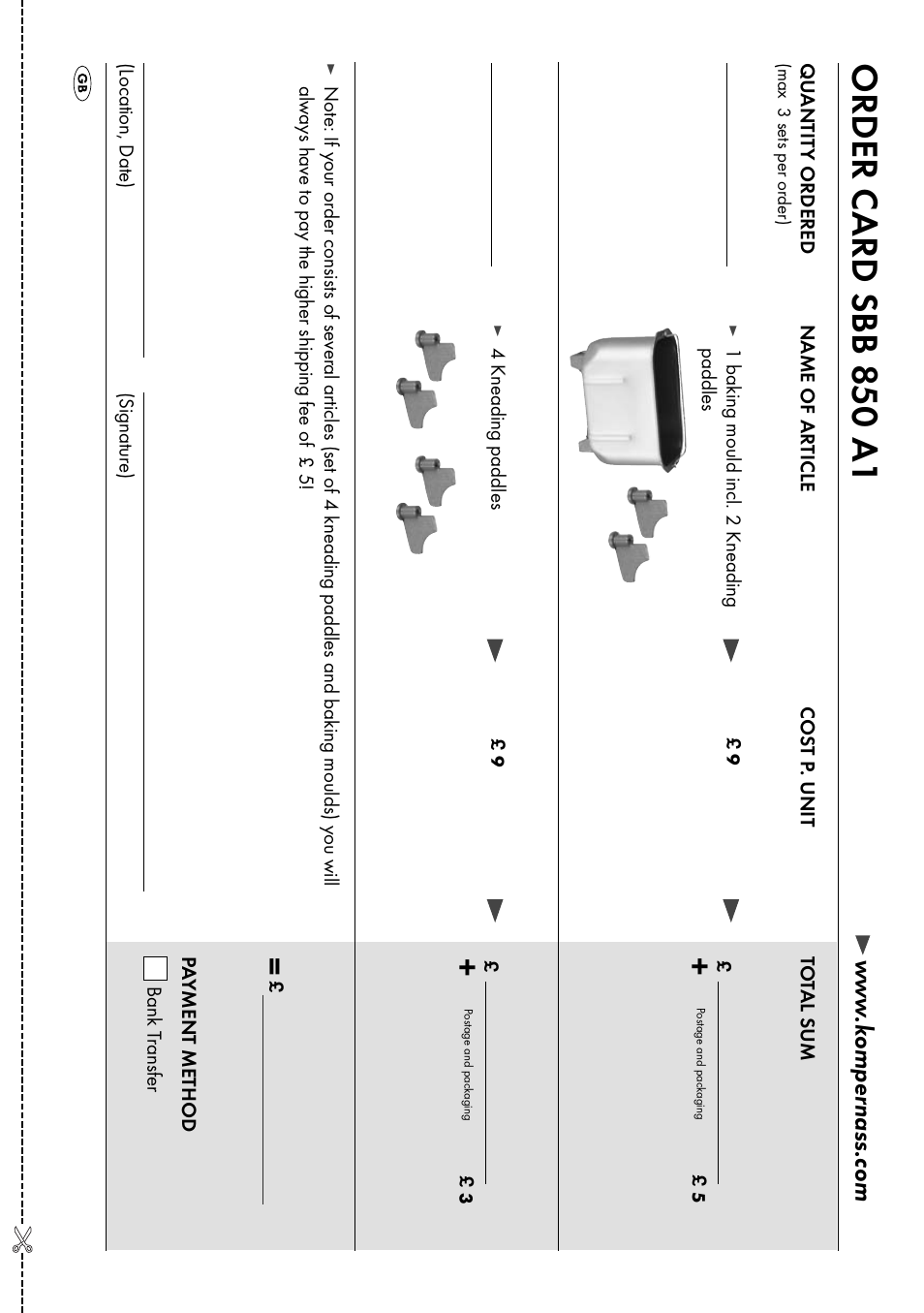 Order c ard sbb 850 a1 | Silvercrest BREAD MAKER SBB 850 A1 User Manual | Page 24 / 160