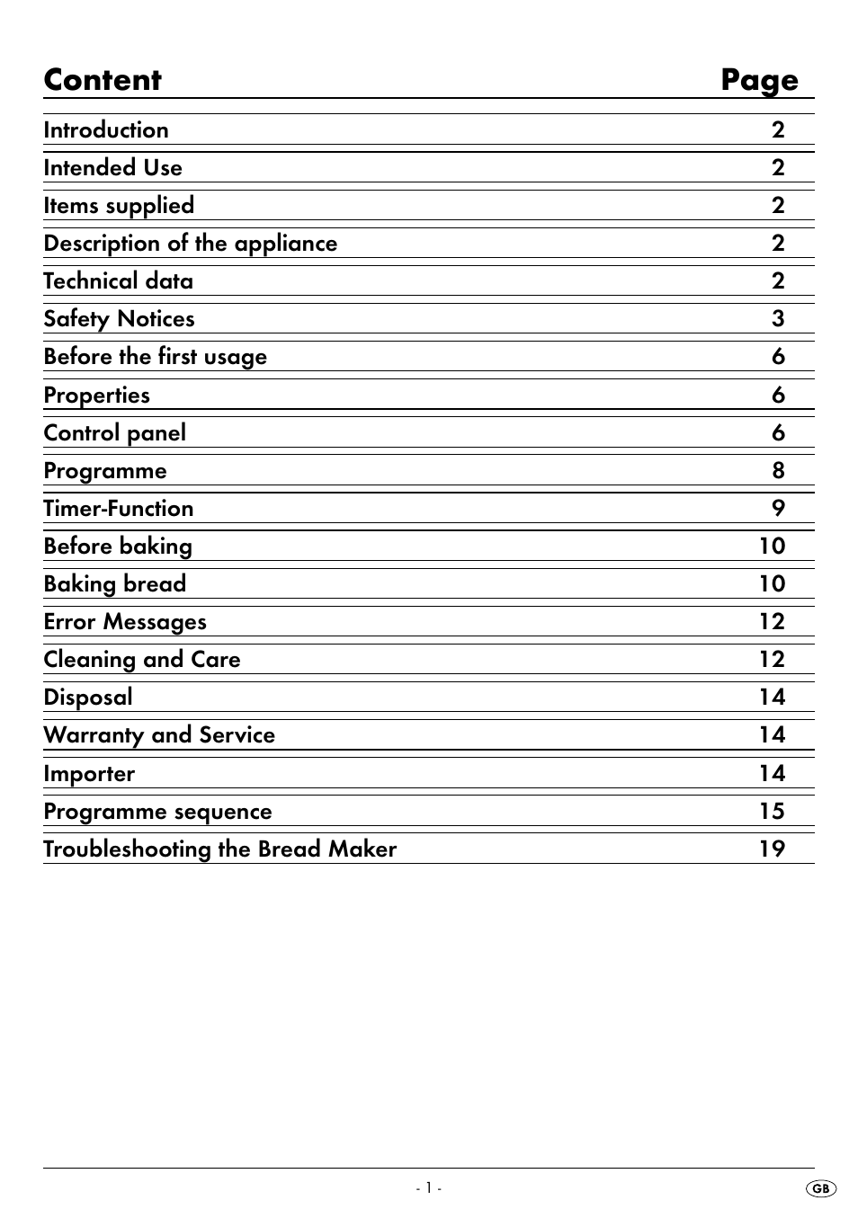 Content page | Silvercrest BREAD MAKER SBB 850 A1 User Manual | Page 4 / 160