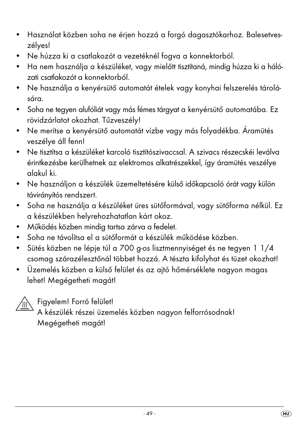 Silvercrest BREAD MAKER SBB 850 A1 User Manual | Page 52 / 160