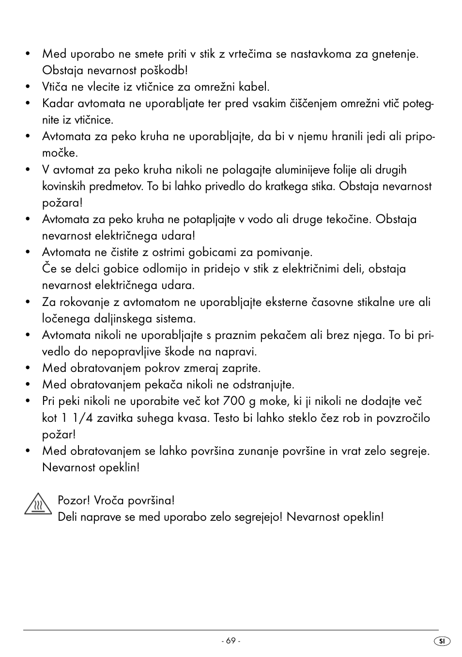 Silvercrest BREAD MAKER SBB 850 A1 User Manual | Page 72 / 160