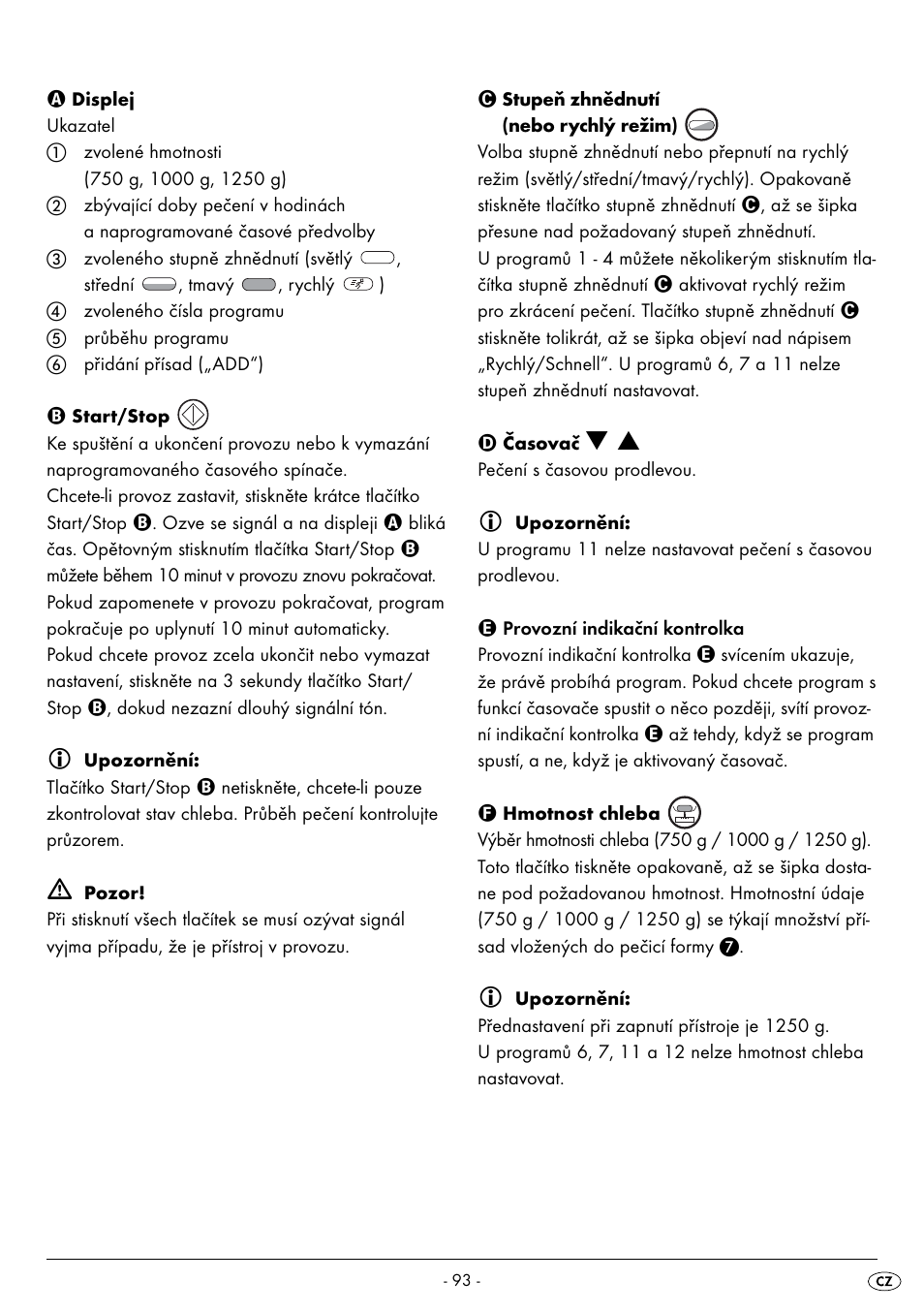 Silvercrest BREAD MAKER SBB 850 A1 User Manual | Page 96 / 160