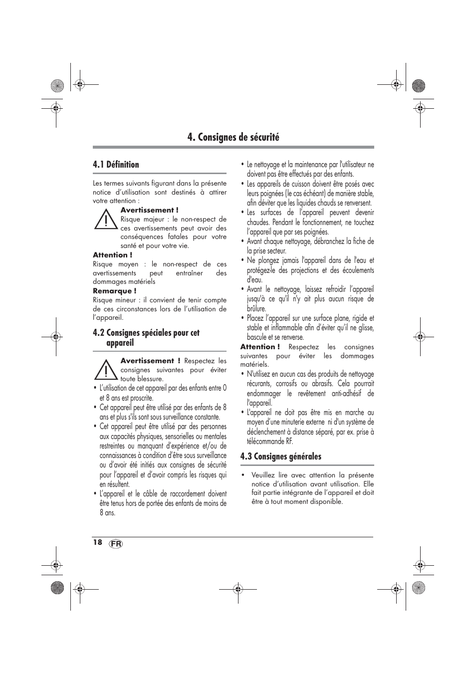 Consignes de sécurité | Silvercrest SKF 2800 A1 User Manual | Page 20 / 74