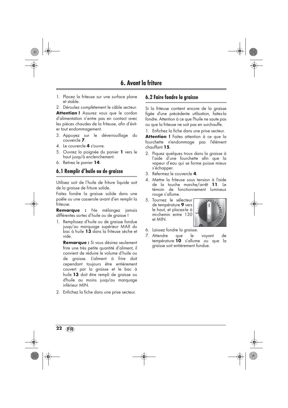 Avant la friture, 1 remplir d’huile ou de graisse, 2 faire fondre la graisse | Silvercrest SKF 2800 A1 User Manual | Page 24 / 74