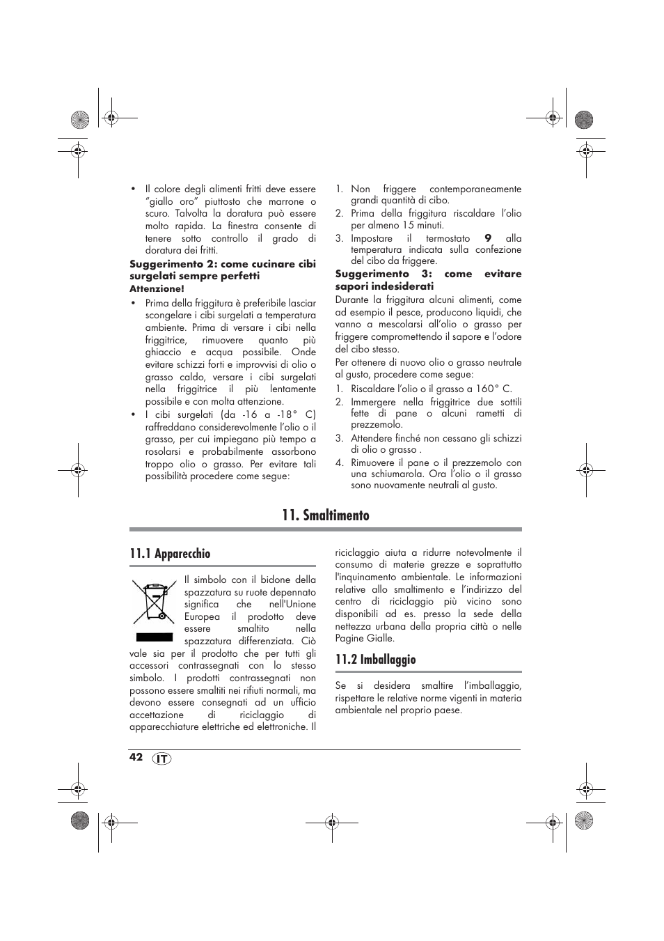 Smaltimento, 1 apparecchio, 2 imballaggio | Silvercrest SKF 2800 A1 User Manual | Page 44 / 74