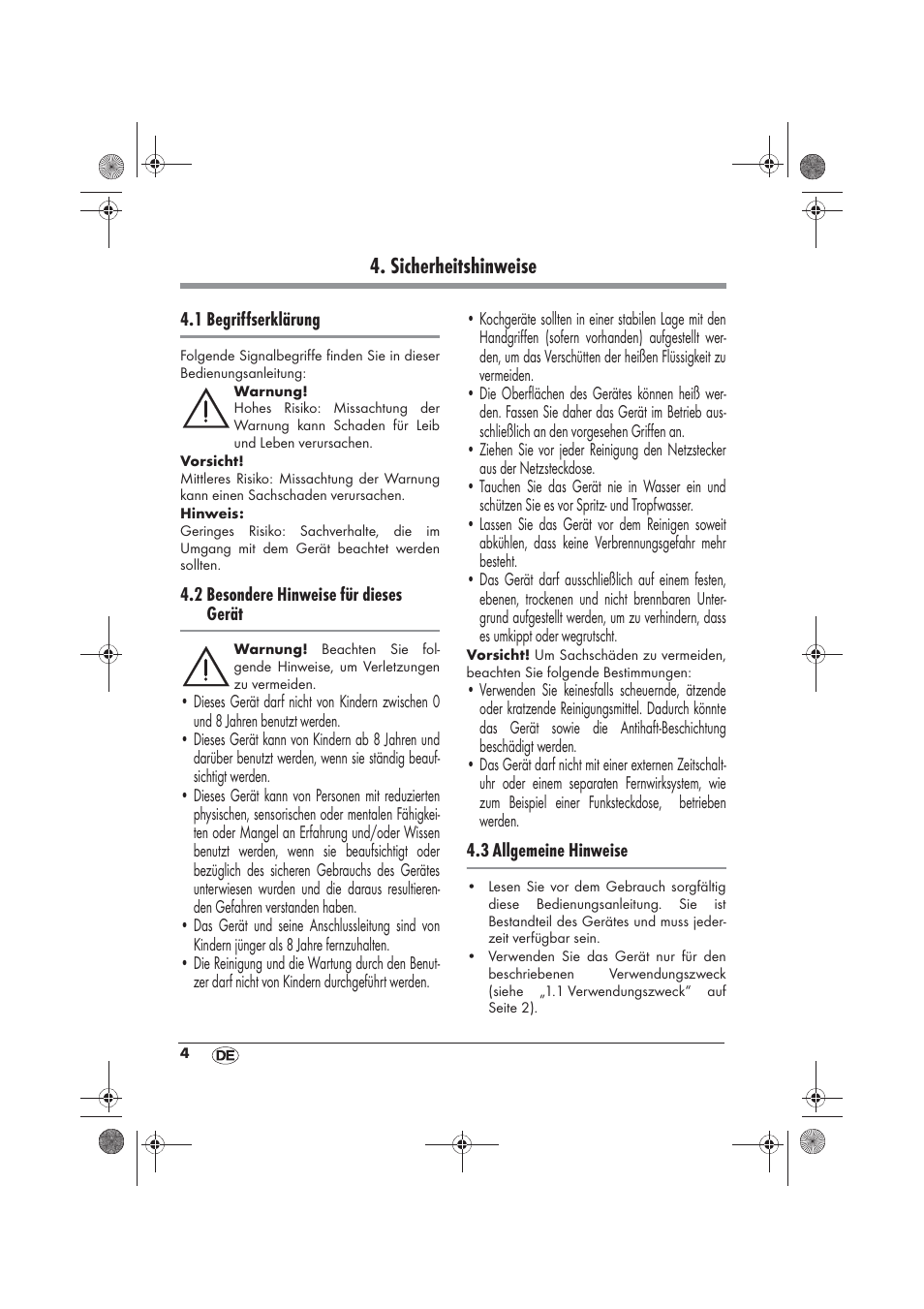 Sicherheitshinweise | Silvercrest SKF 2800 A1 User Manual | Page 6 / 74