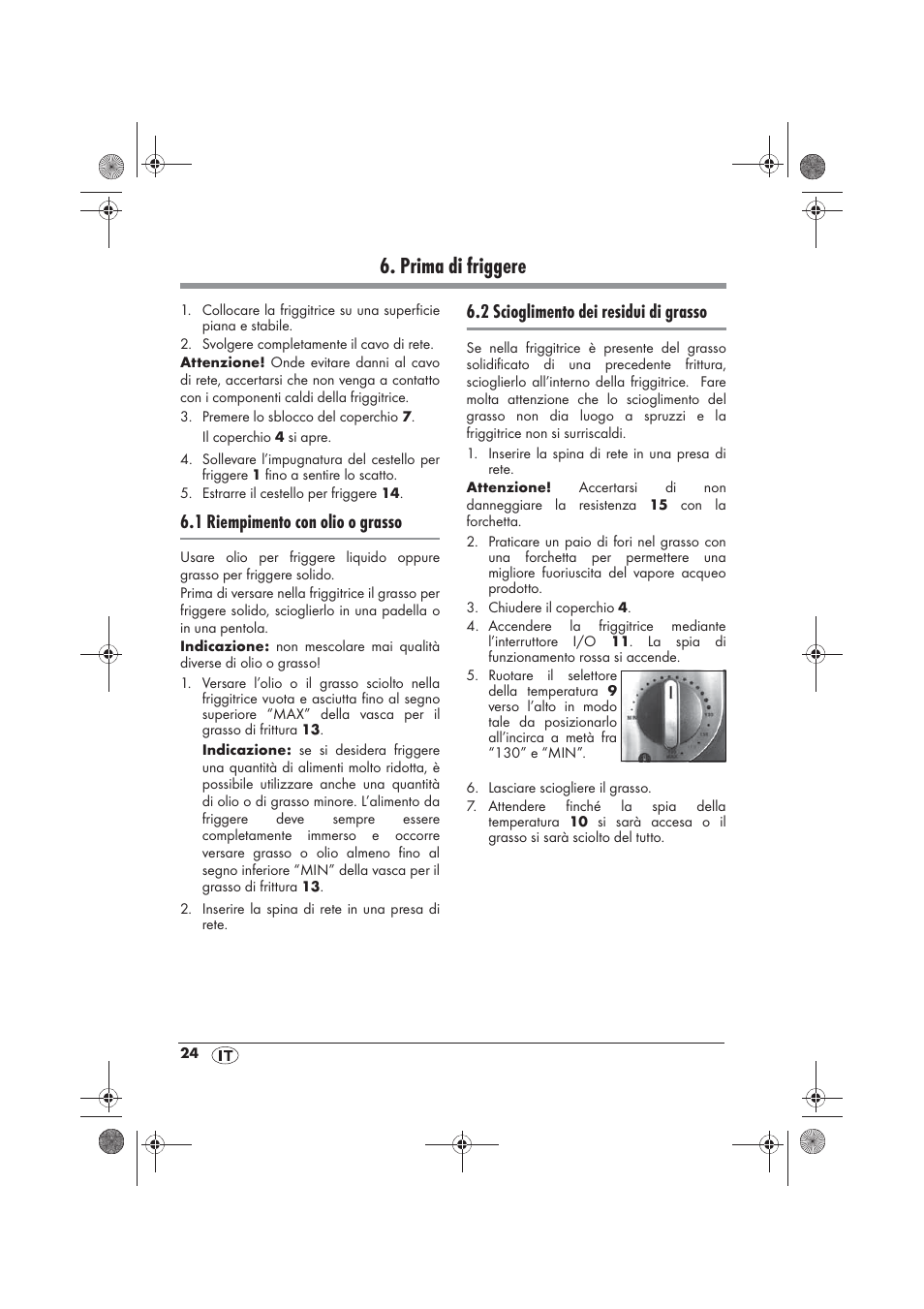 Prima di friggere, 1 riempimento con olio o grasso, 2 scioglimento dei residui di grasso | Silvercrest SKF 2800 A1 User Manual | Page 26 / 78