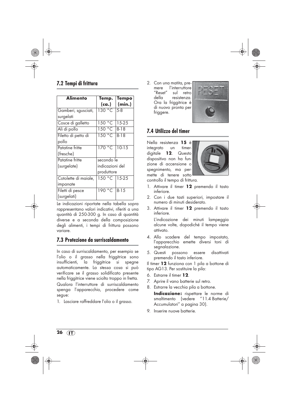 2 tempi di frittura, 3 protezione da surriscaldamento, 4 utilizzo del timer | Silvercrest SKF 2800 A1 User Manual | Page 28 / 78