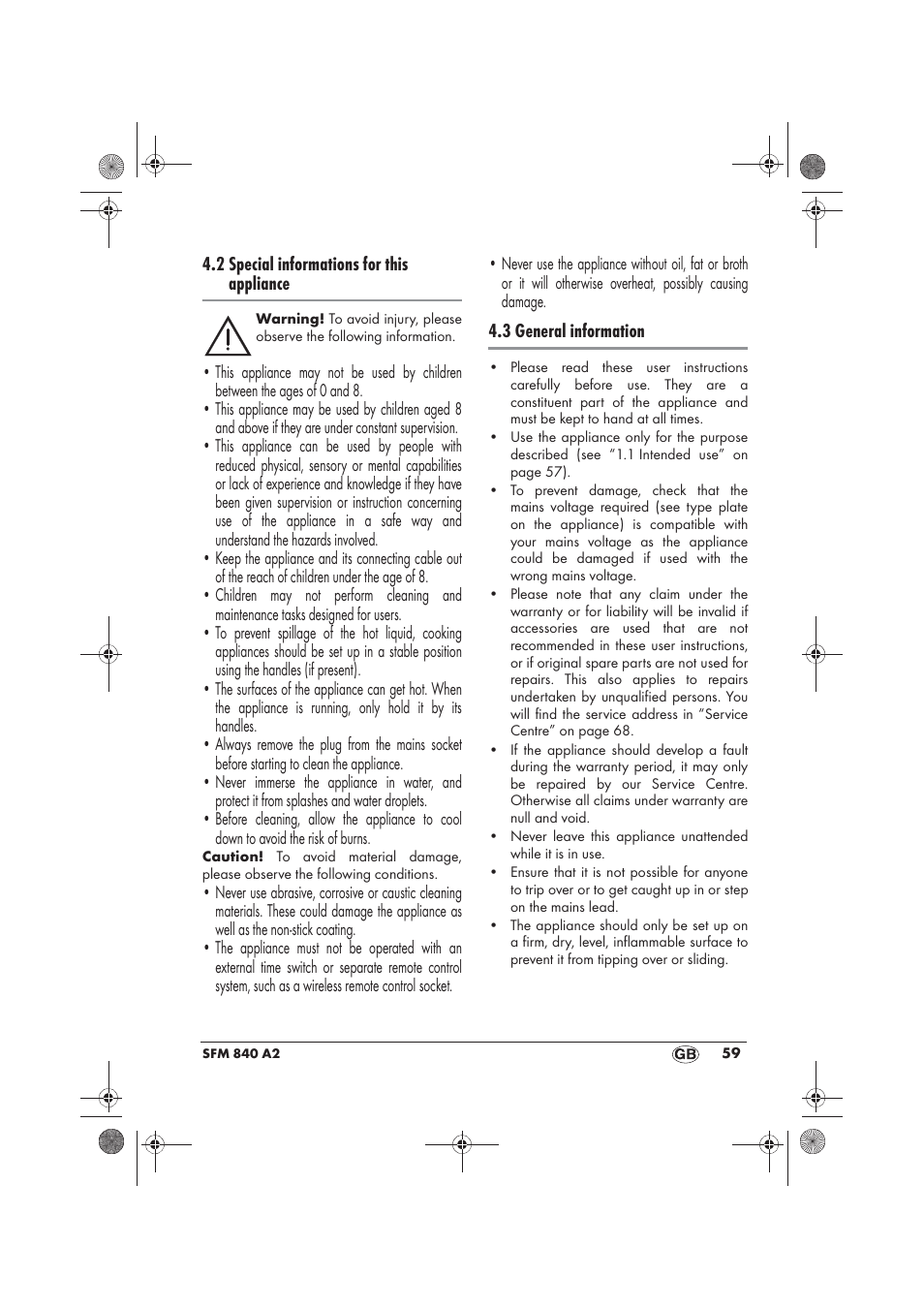Silvercrest SFM 840 A2 User Manual | Page 61 / 74