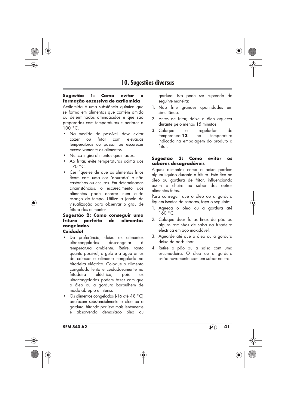 Sugestões diversas | Silvercrest SFM 840 A2 User Manual | Page 43 / 74