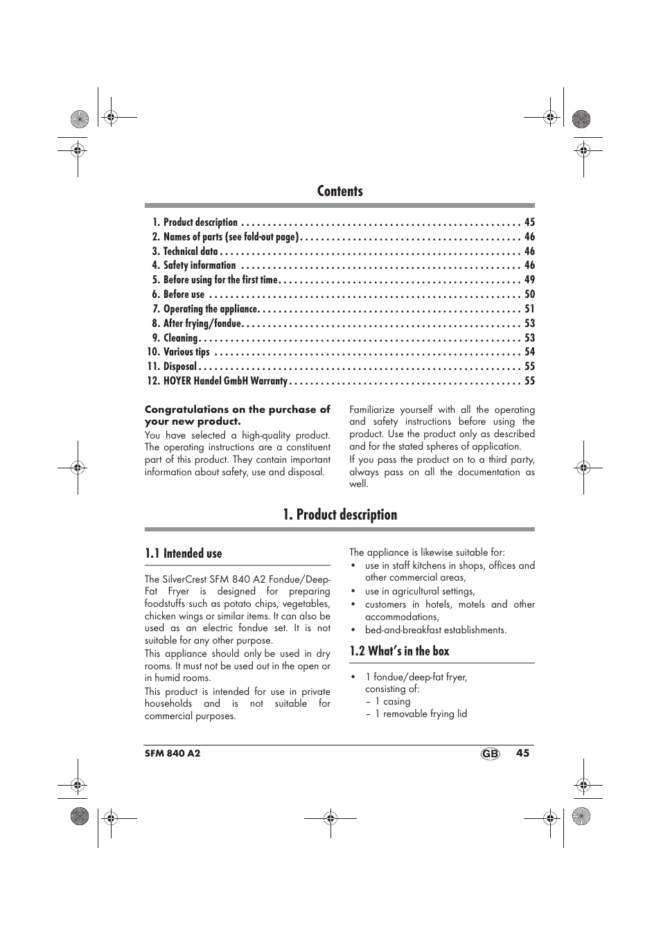 Silvercrest SFM 840 A2 User Manual | Page 47 / 74