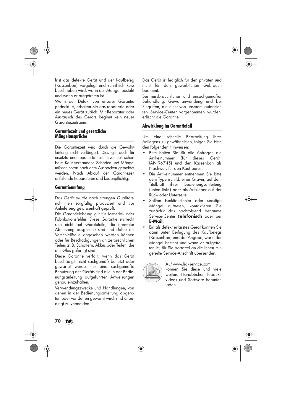 Silvercrest SFM 840 A2 User Manual | Page 72 / 74