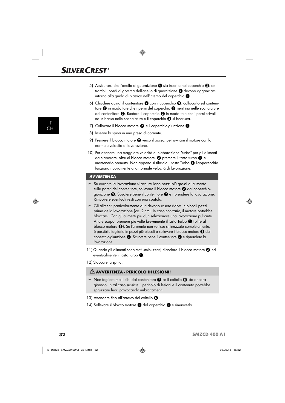 It ch | Silvercrest SMZCD 400 A1 User Manual | Page 35 / 64