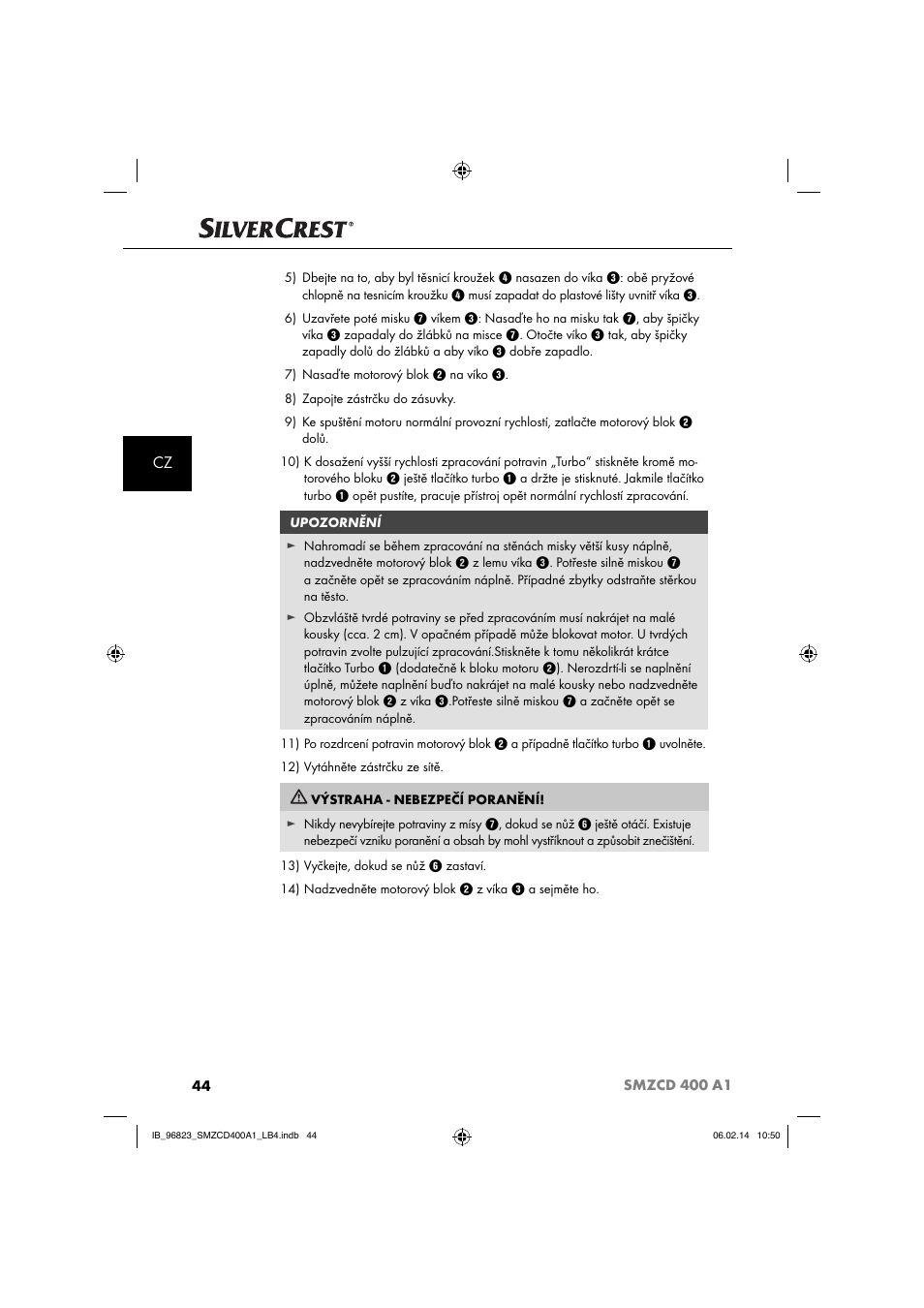 Silvercrest SMZCD 400 A1 User Manual | Page 47 / 76