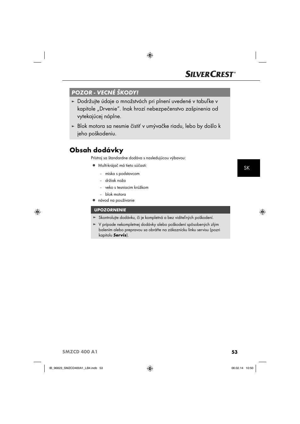 Silvercrest SMZCD 400 A1 User Manual | Page 56 / 76
