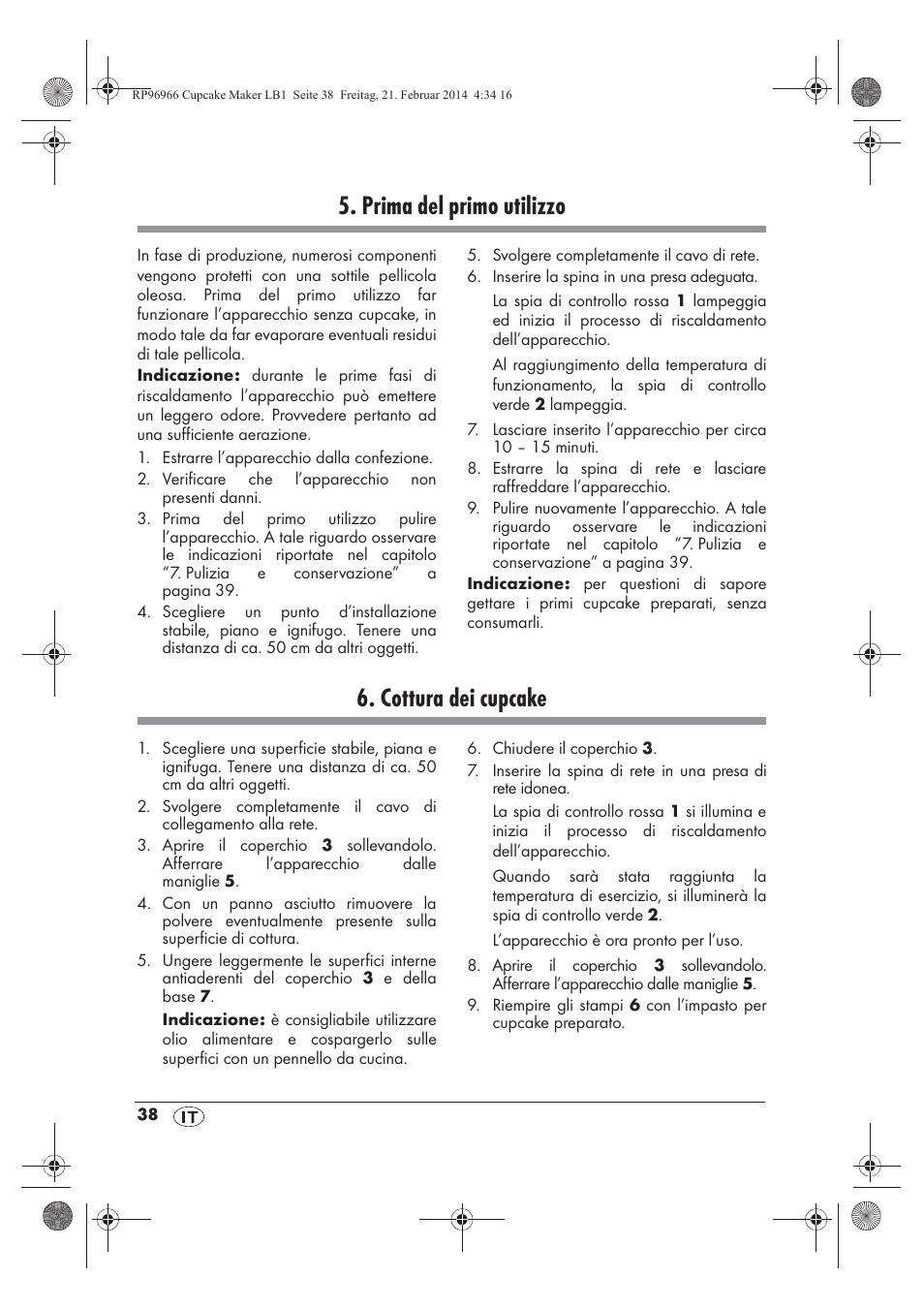 Prima del primo utilizzo, Cottura dei cupcake | Silvercrest SCCM 800 A1 User Manual | Page 40 / 78