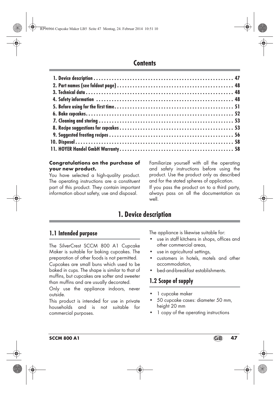 Silvercrest SCCM 800 A1 User Manual | Page 49 / 78