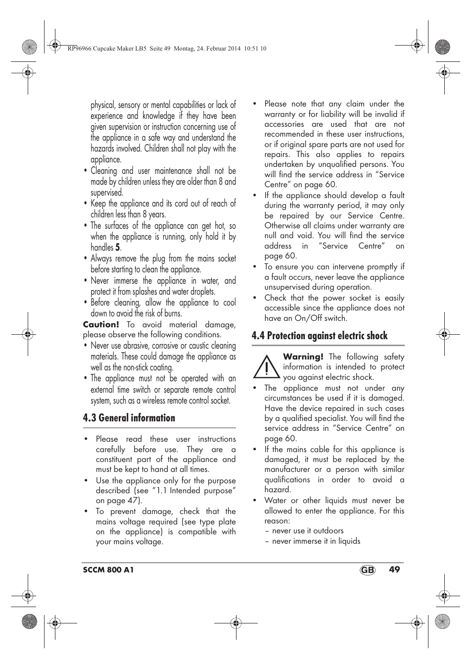 Silvercrest SCCM 800 A1 User Manual | Page 51 / 78
