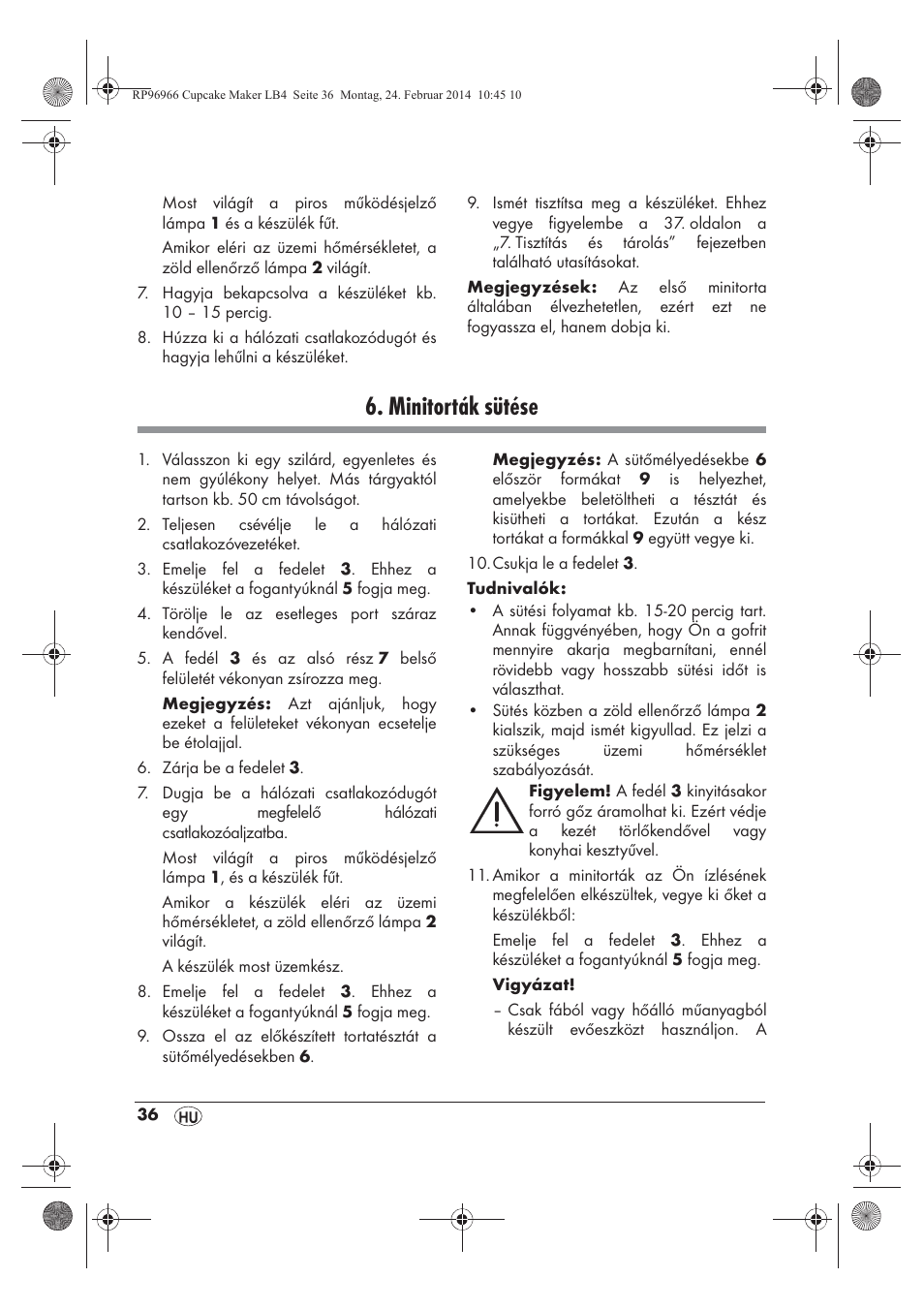 Minitorták sütése | Silvercrest SCCM 800 A1 User Manual | Page 38 / 102