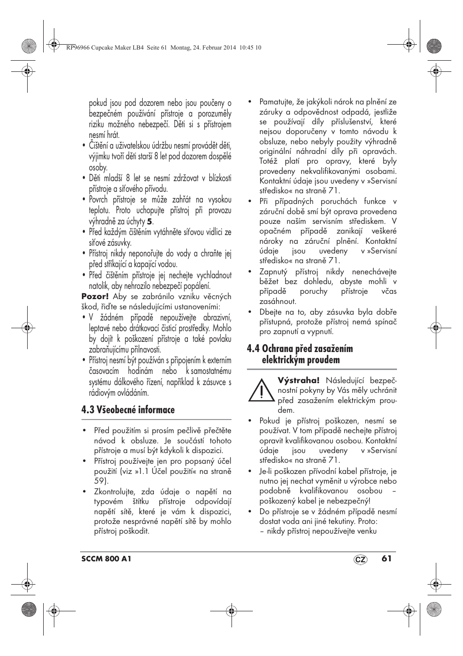 Silvercrest SCCM 800 A1 User Manual | Page 63 / 102