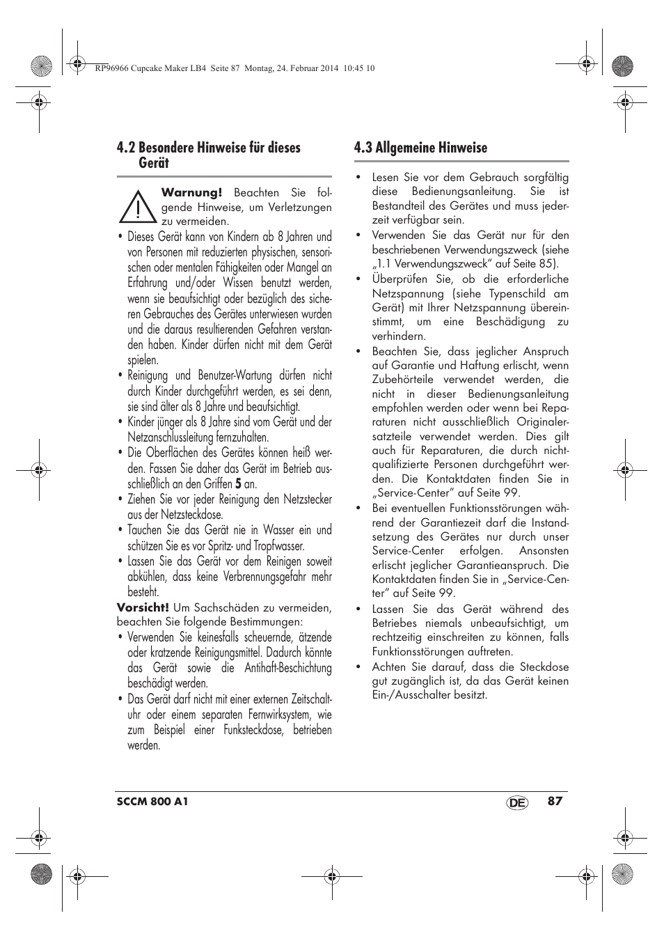 Silvercrest SCCM 800 A1 User Manual | Page 89 / 102