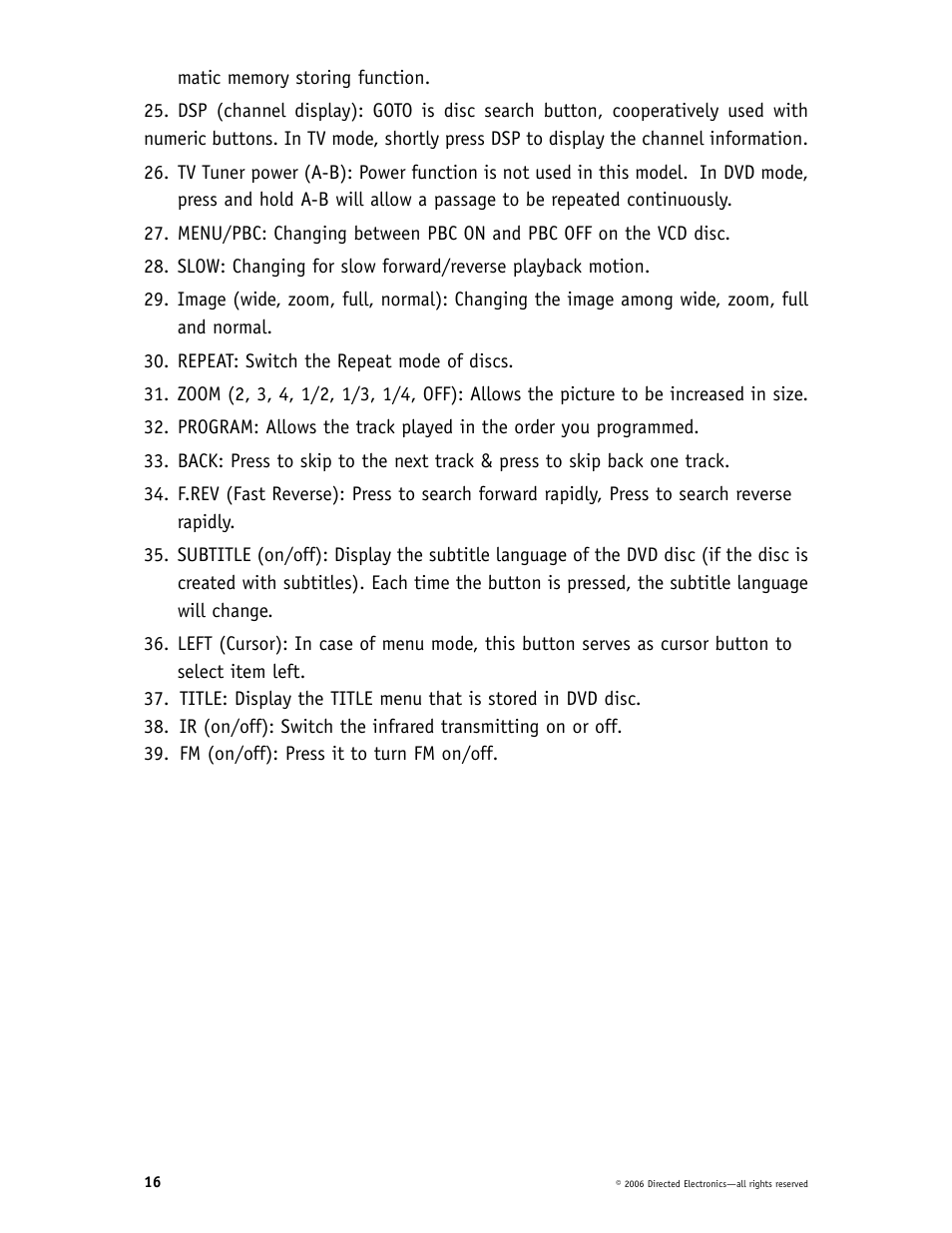 Directed Video DP1020 User Manual | Page 16 / 42