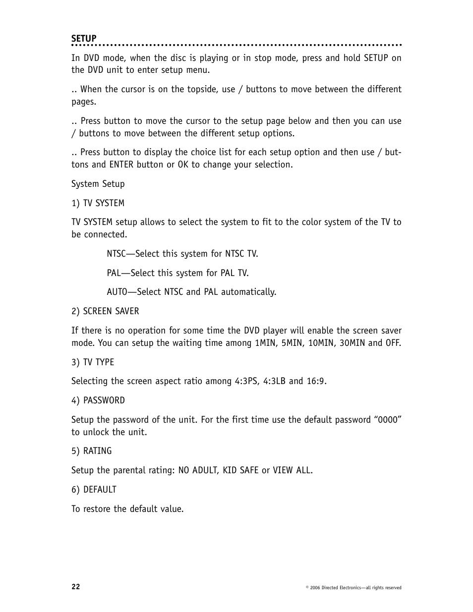 Directed Video DP1020 User Manual | Page 22 / 42