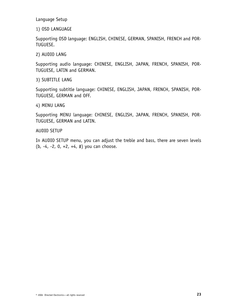 Directed Video DP1020 User Manual | Page 23 / 42
